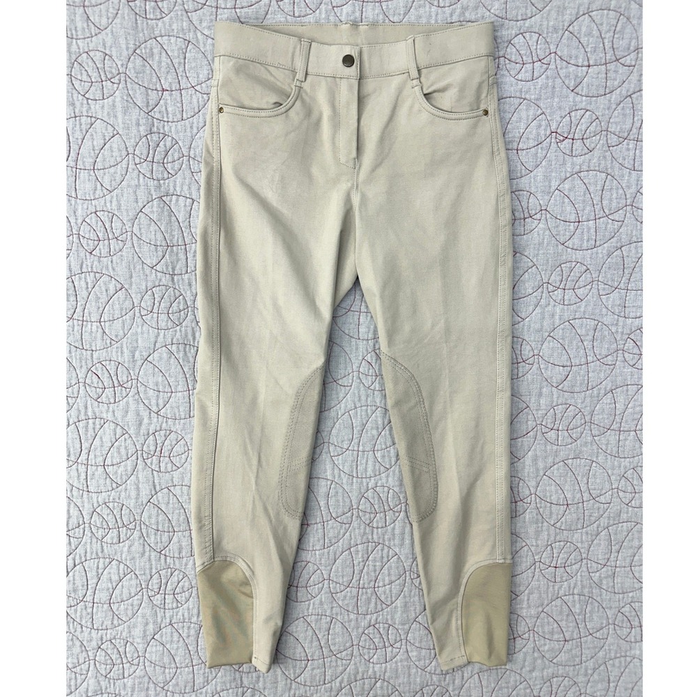 Ovation Riding Breeches Tan Knee Patch Equestrian / Women's 28R‎
